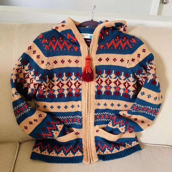 Anthro Zip Crochet Hoodie - Picture 1 of 3
